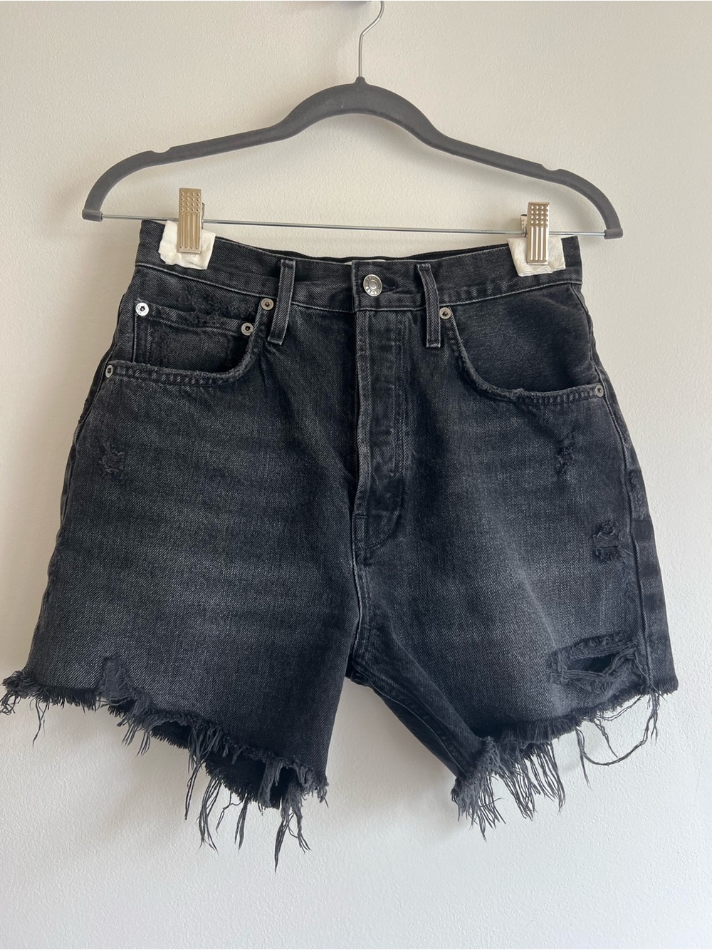 Agolde Riley Shorts in Vortex - Picture 5 of 16